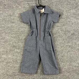 Noble Jumpsuit 18-24 Months Denim Blue Chambray Utility Suit Coverall Organic